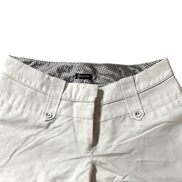 MAURICES White Dressy Wear to Work Stylish Bermuda Shorts SZ 3/4 - Picture 4 of 5